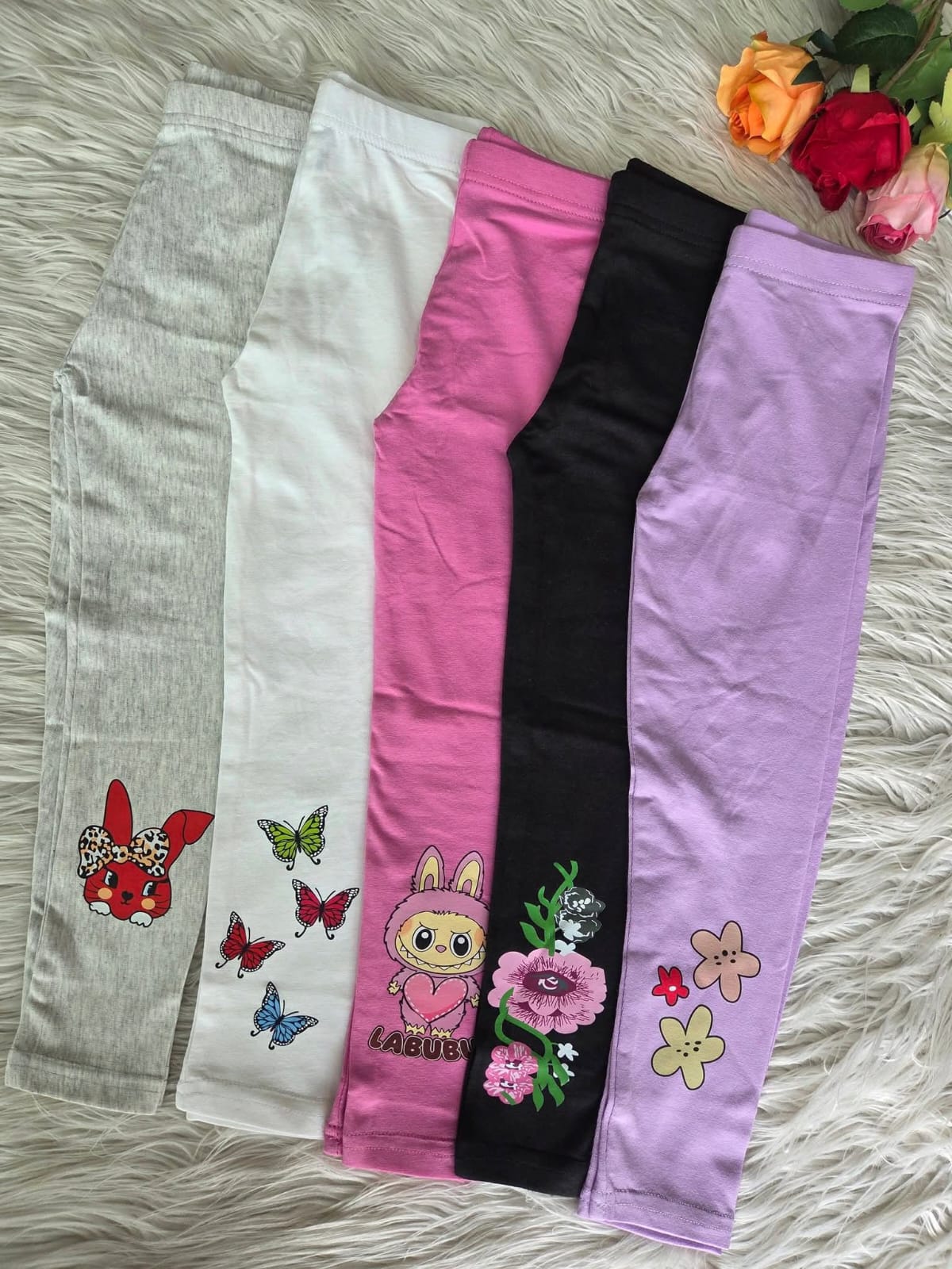 Cartoon print leggings (5pcs combo) - Image 2